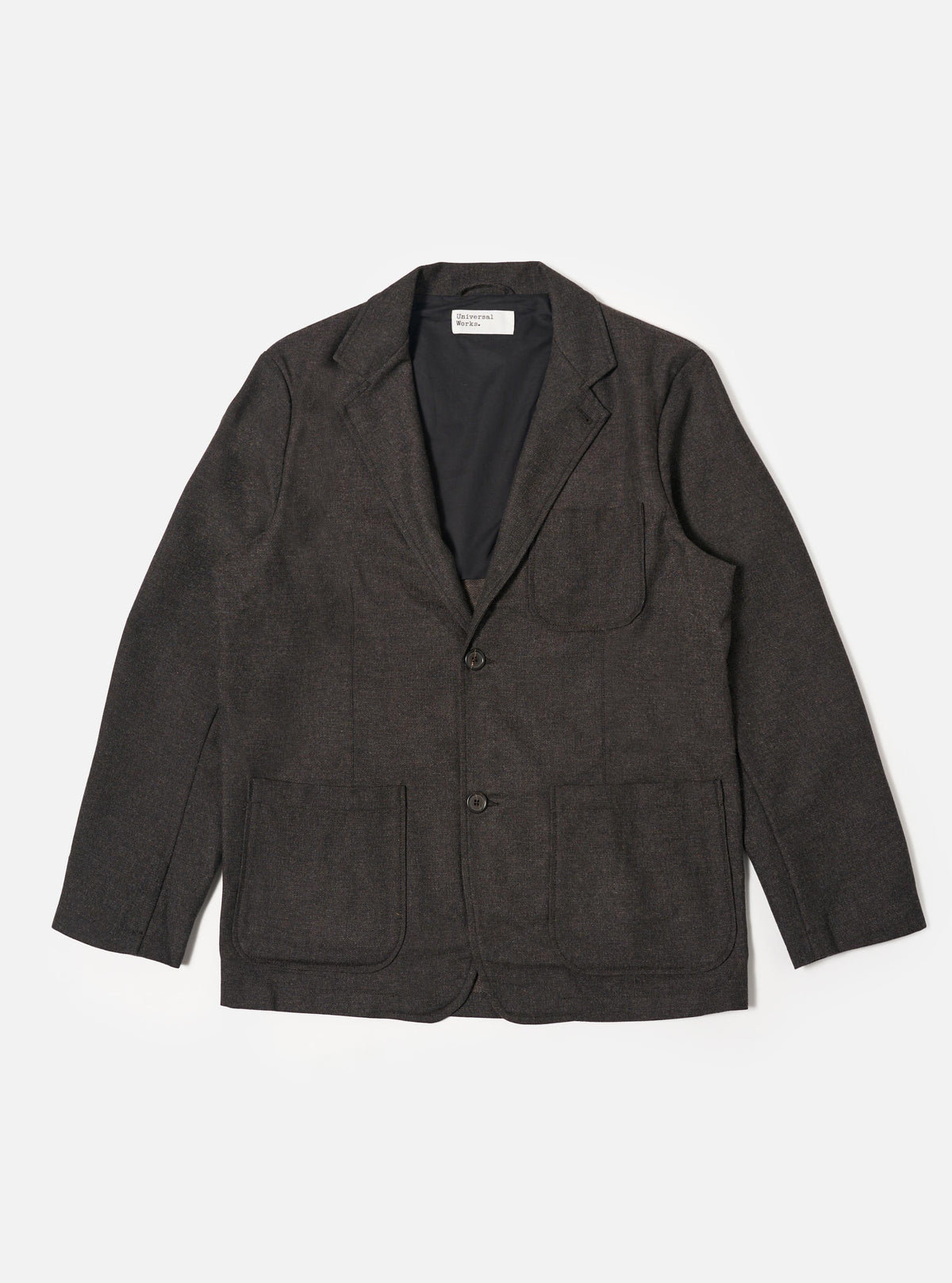Brown Upcycled Italian Tweed Two Button Jacket