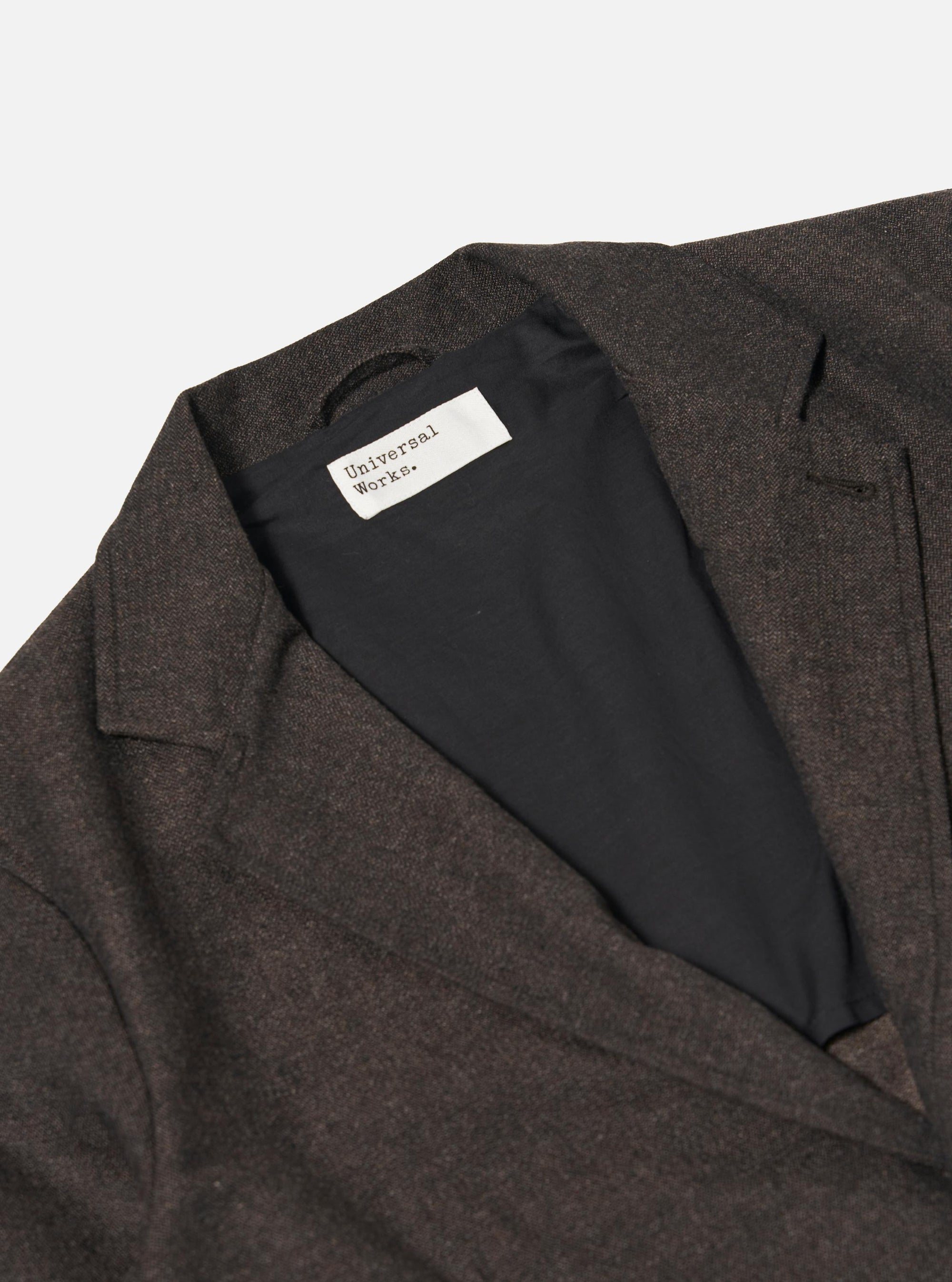 Brown Upcycled Italian Tweed Two Button Jacket
