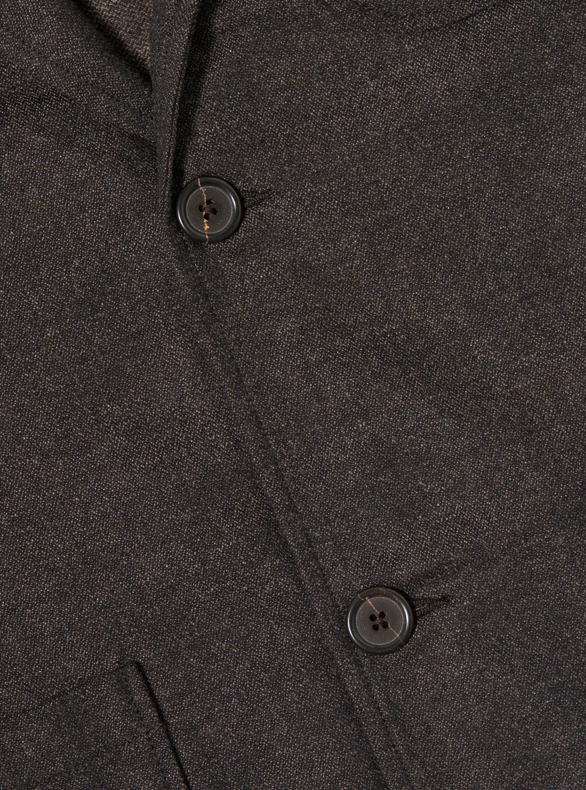 Brown Upcycled Italian Tweed Two Button Jacket