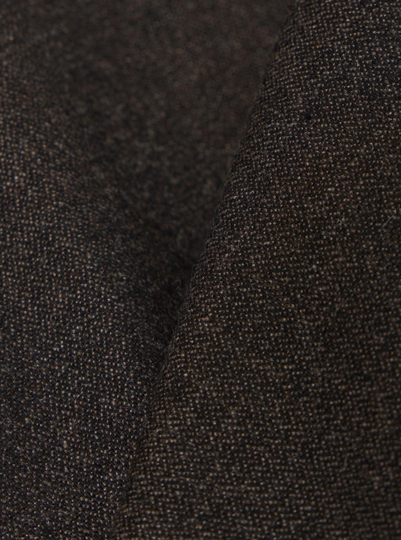 Brown Upcycled Italian Tweed Two Button Jacket