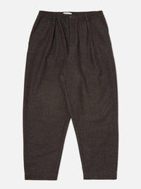 Brown Upcycled Italian Tweed Pleated Track Pant