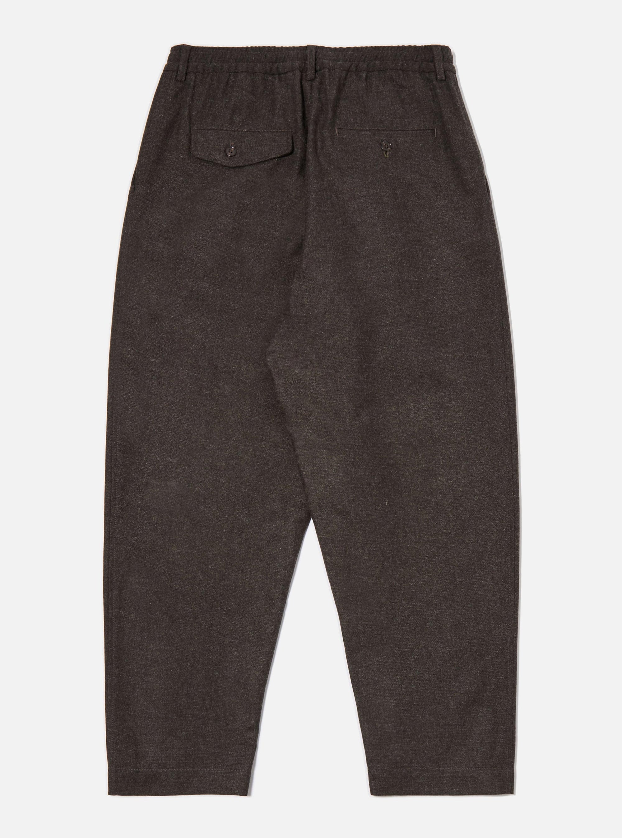 Brown Upcycled Italian Tweed Pleated Track Pant