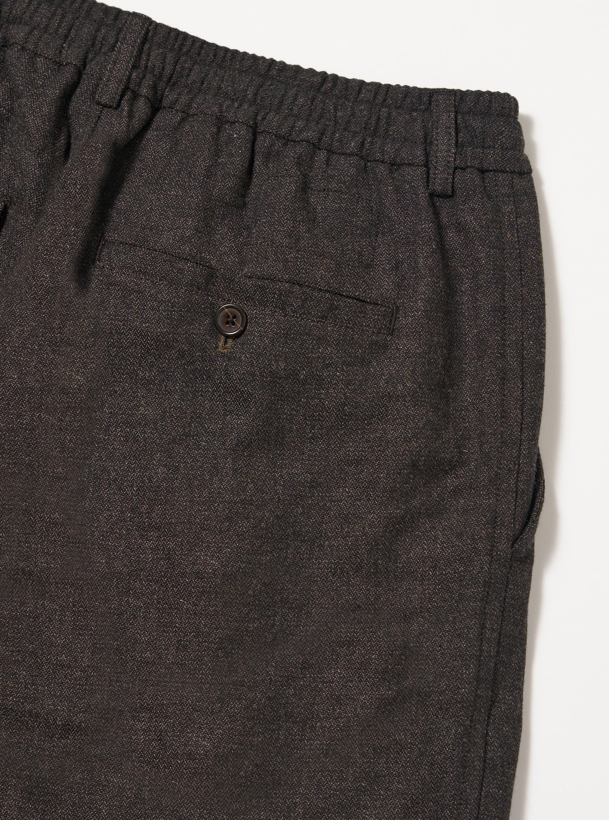 Brown Upcycled Italian Tweed Pleated Track Pant