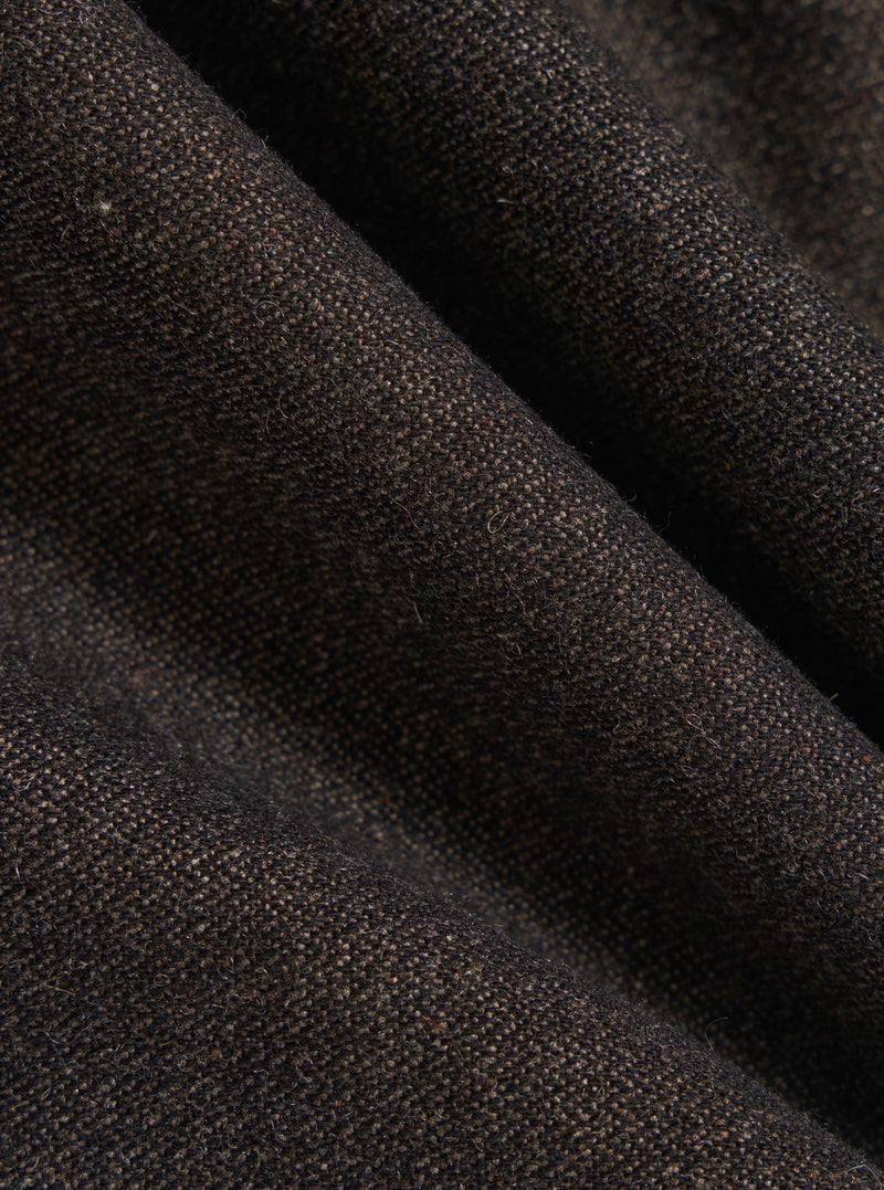 Brown Upcycled Italian Tweed Pleated Track Pant