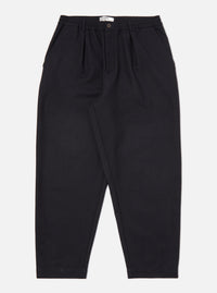 Dark Navy Upcycled Italian Tweed Pleated Track Pant