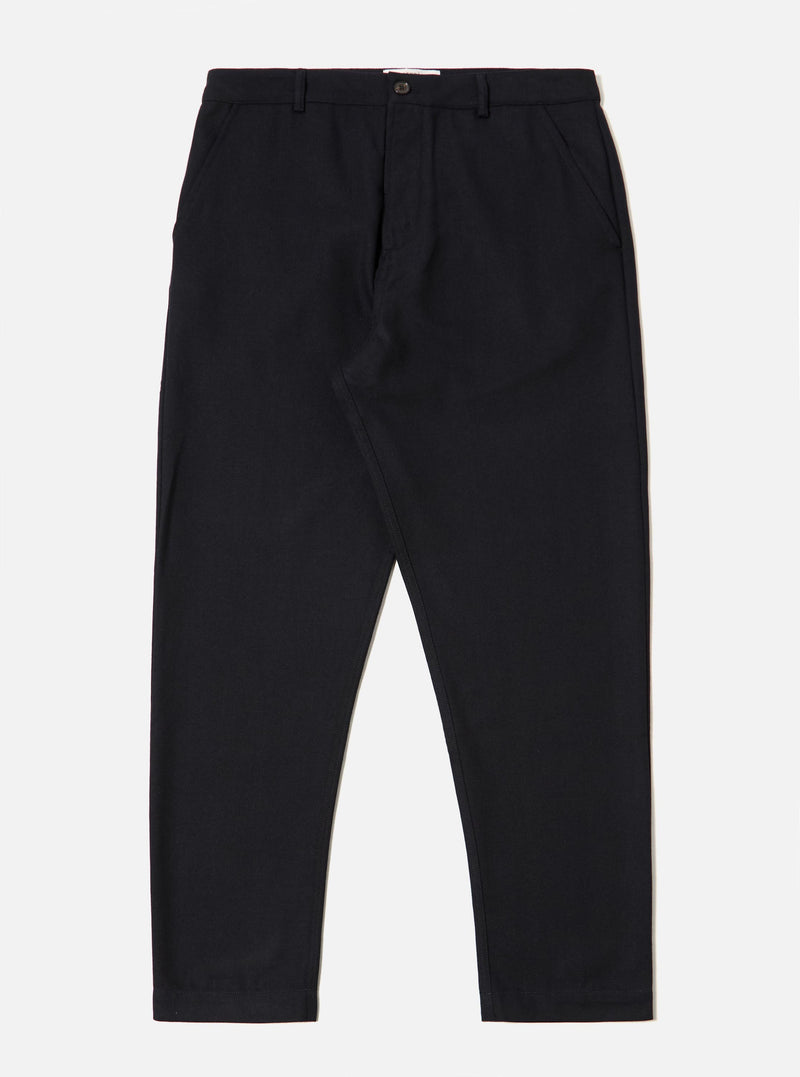 Dark Navy Upcycled Italian Tweed Military Chino