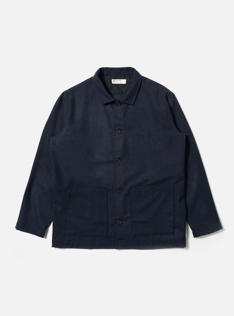 Navy Brushed Bari Easy Overshirt