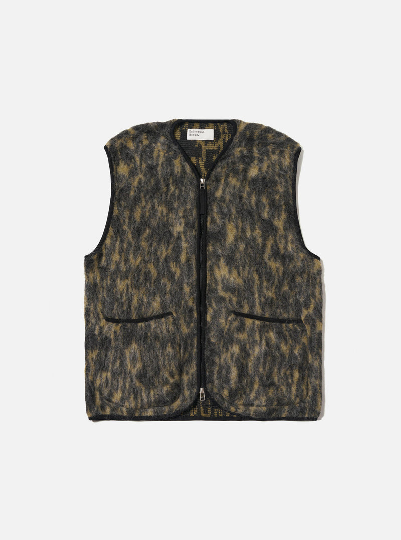 Charcoal Dolce Fleece Zip Gilet