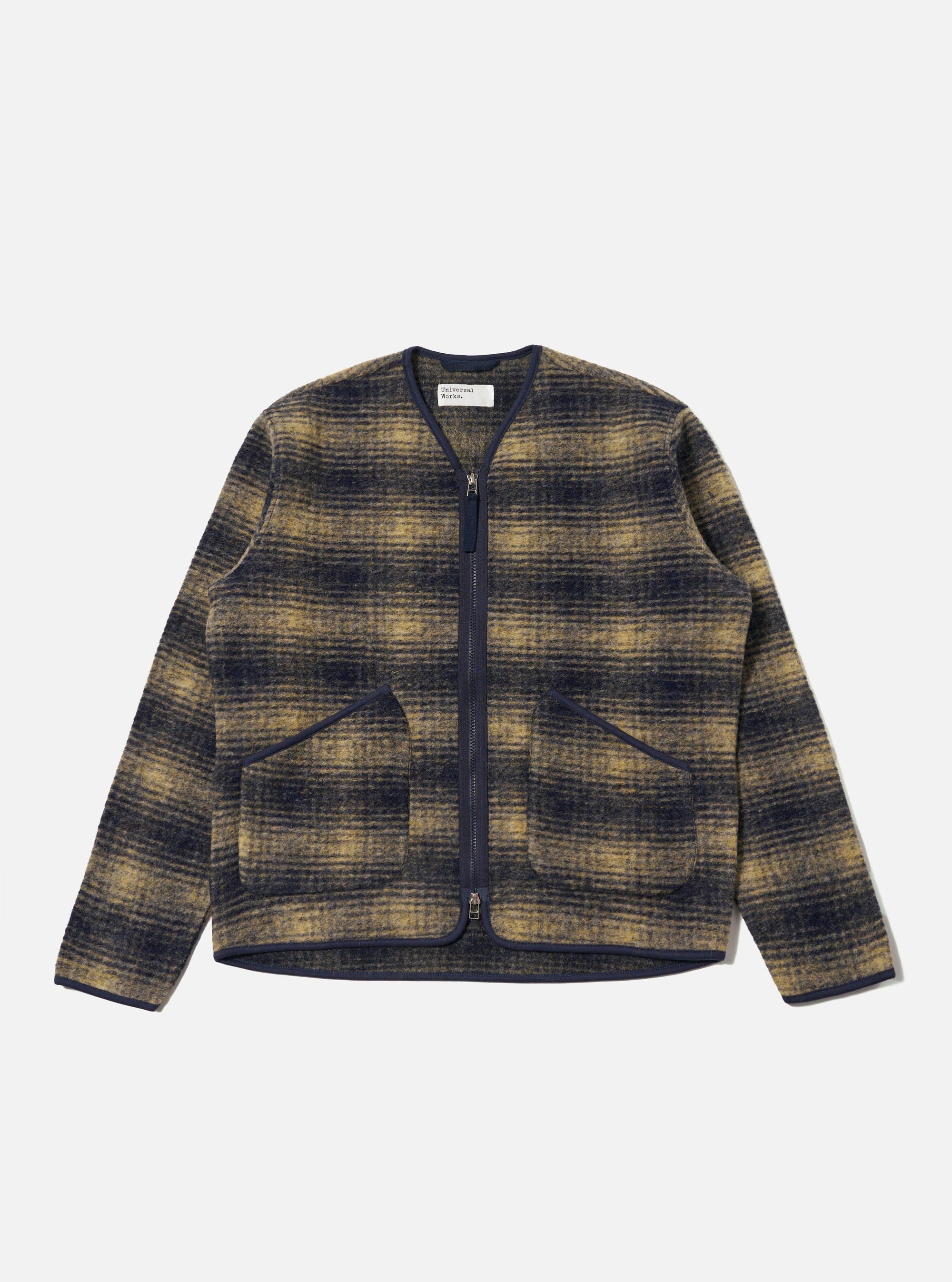 Navy Uist Fleece Zip Liner Jacket