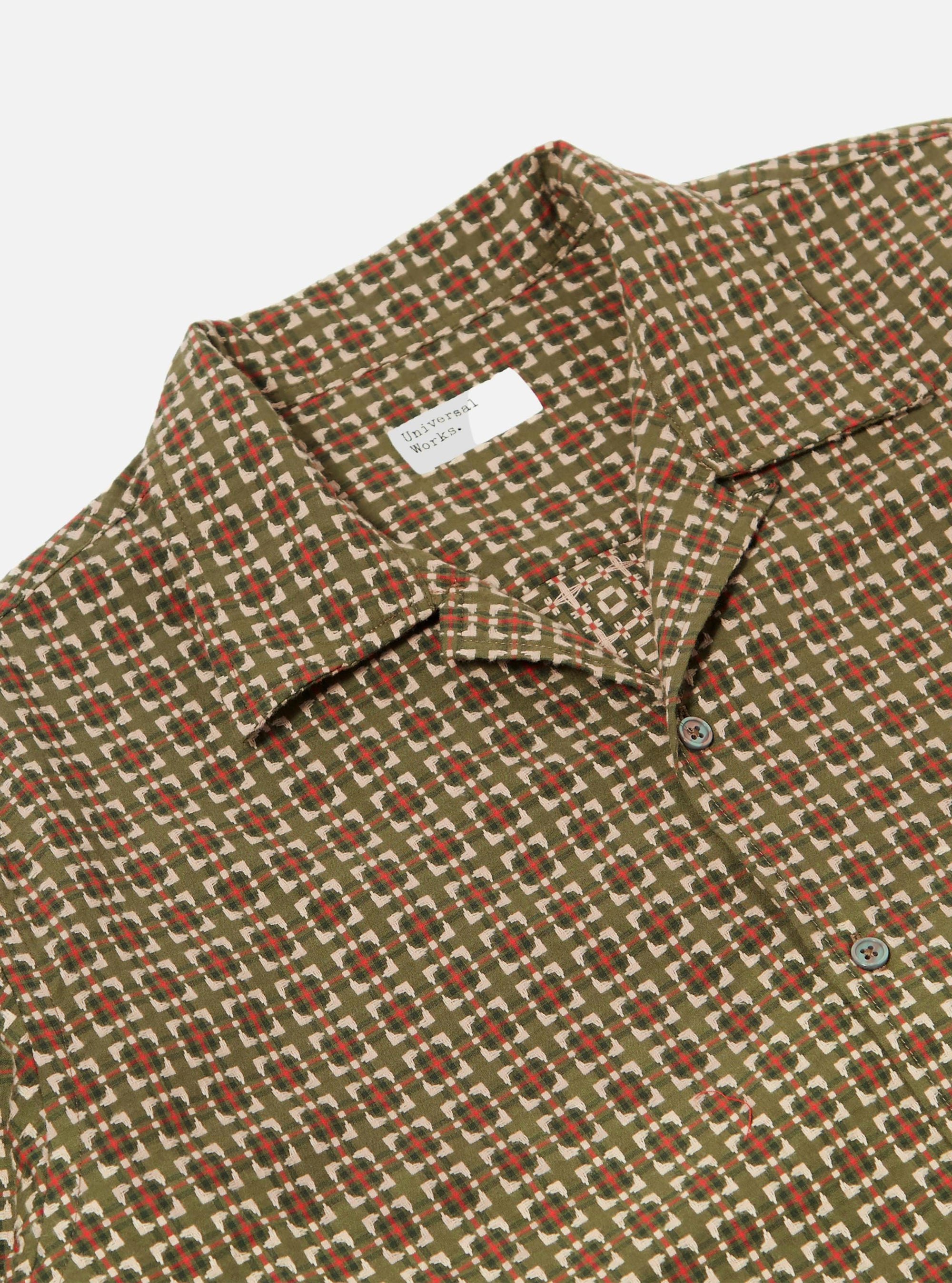 Olive Oscar Cotton L/S Camp Shirt