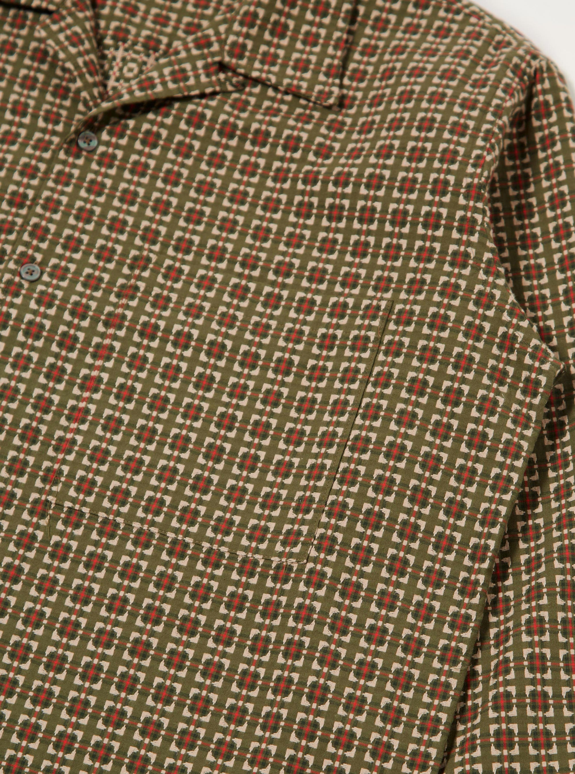 Olive Oscar Cotton L/S Camp Shirt