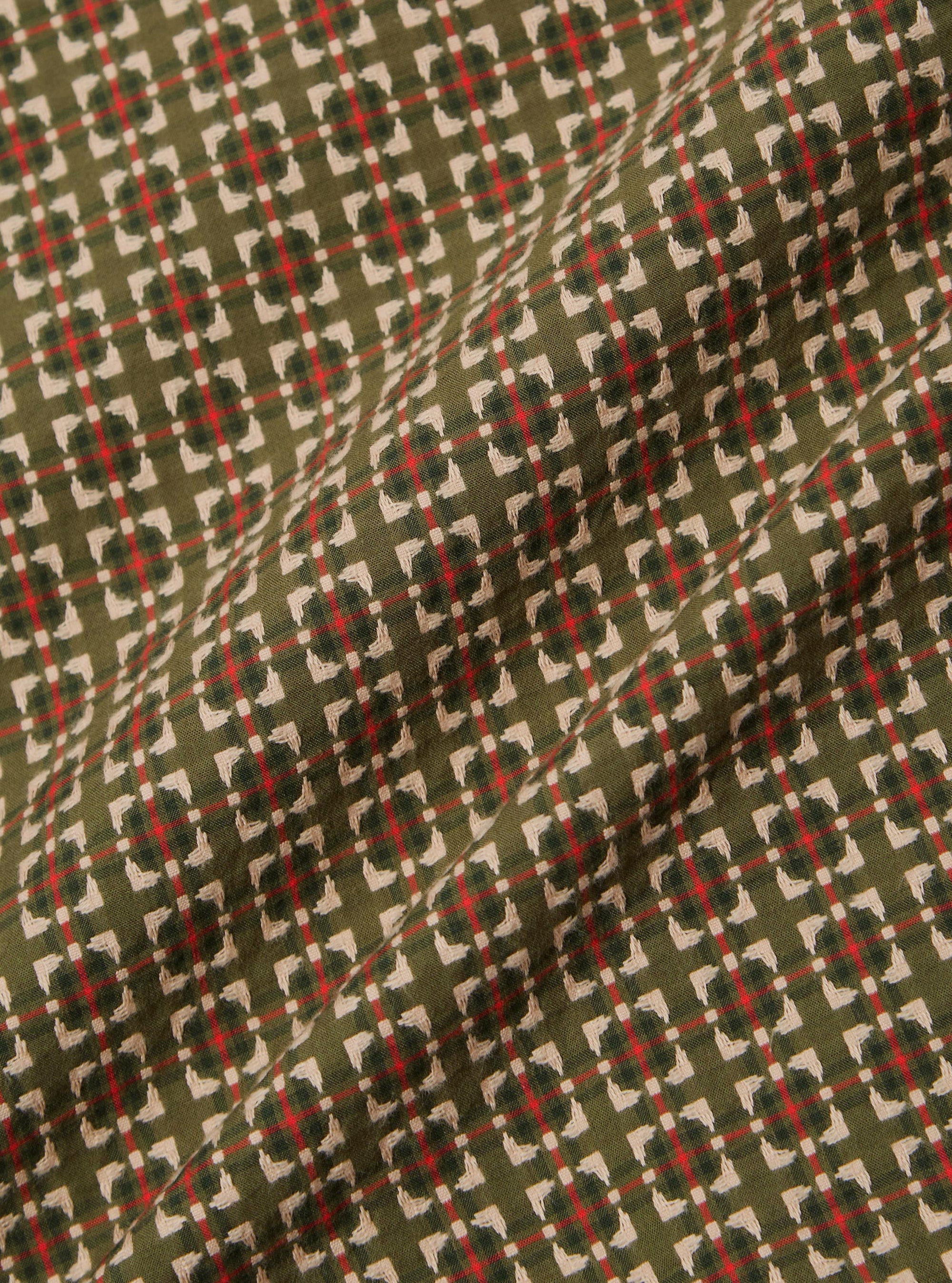 Olive Oscar Cotton L/S Camp Shirt