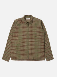 Olive Oscar Cotton Zip Shirt