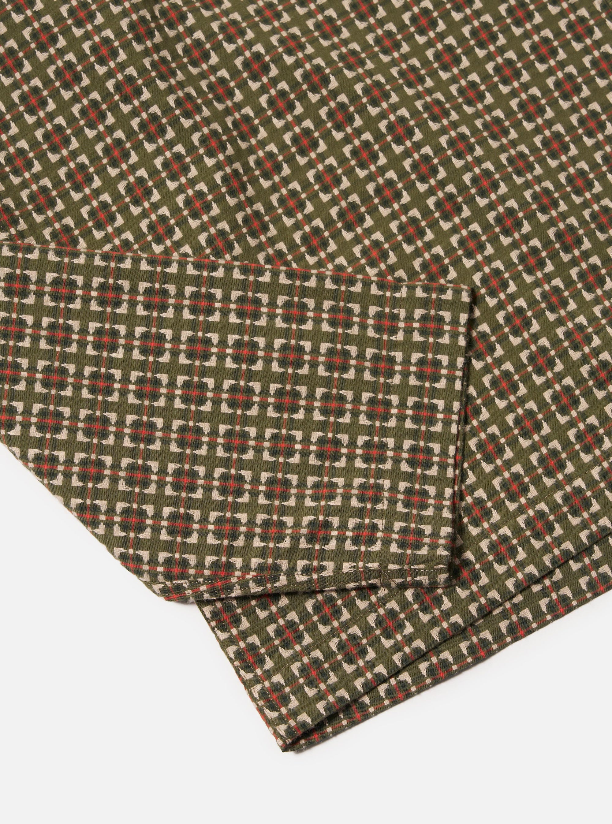 Olive Oscar Cotton Zip Shirt