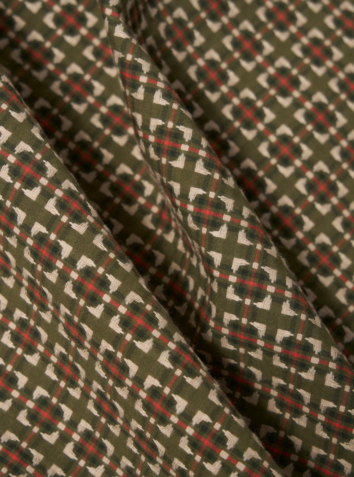 Olive Oscar Cotton Zip Shirt