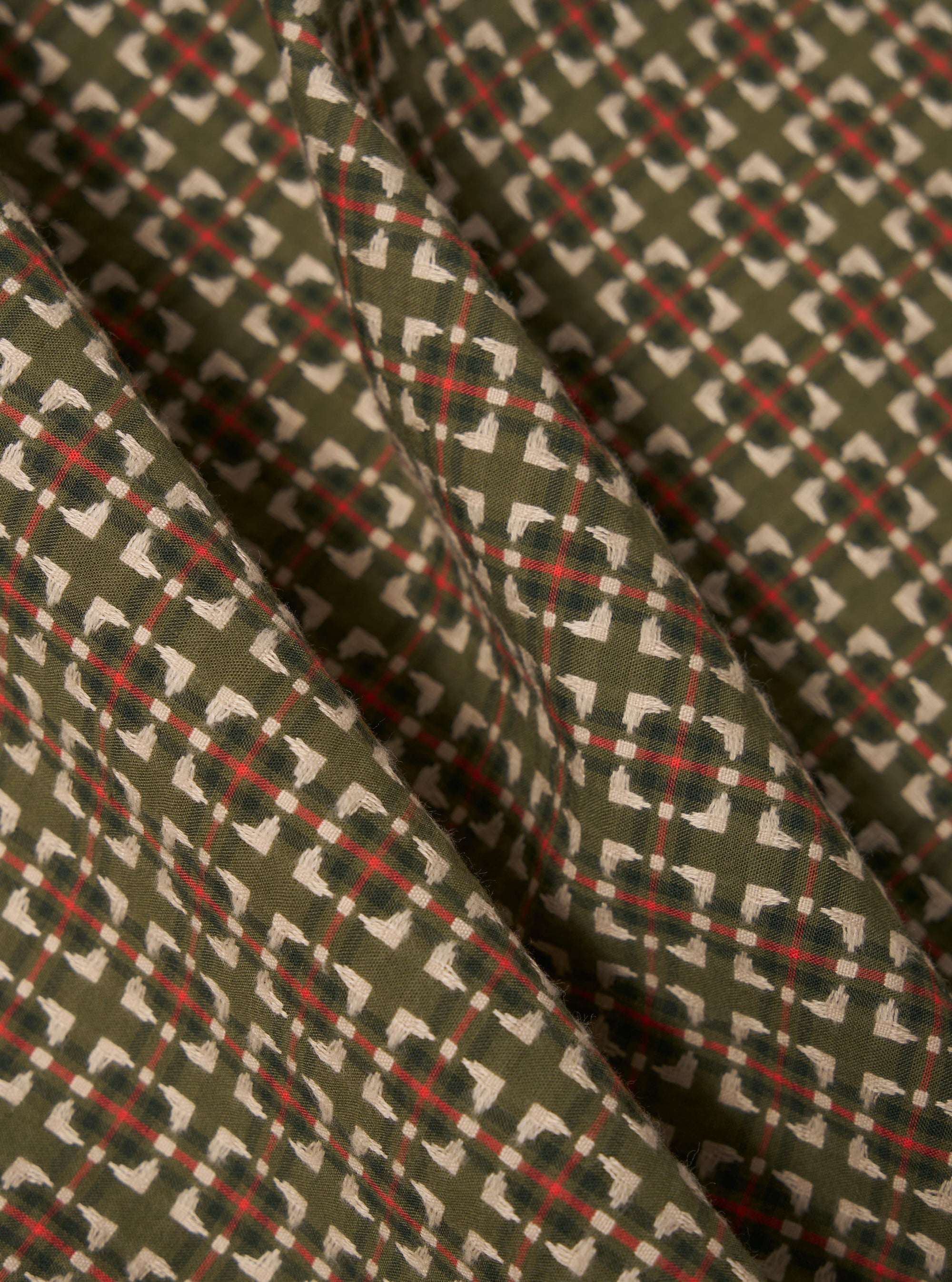 Olive Oscar Cotton Zip Shirt