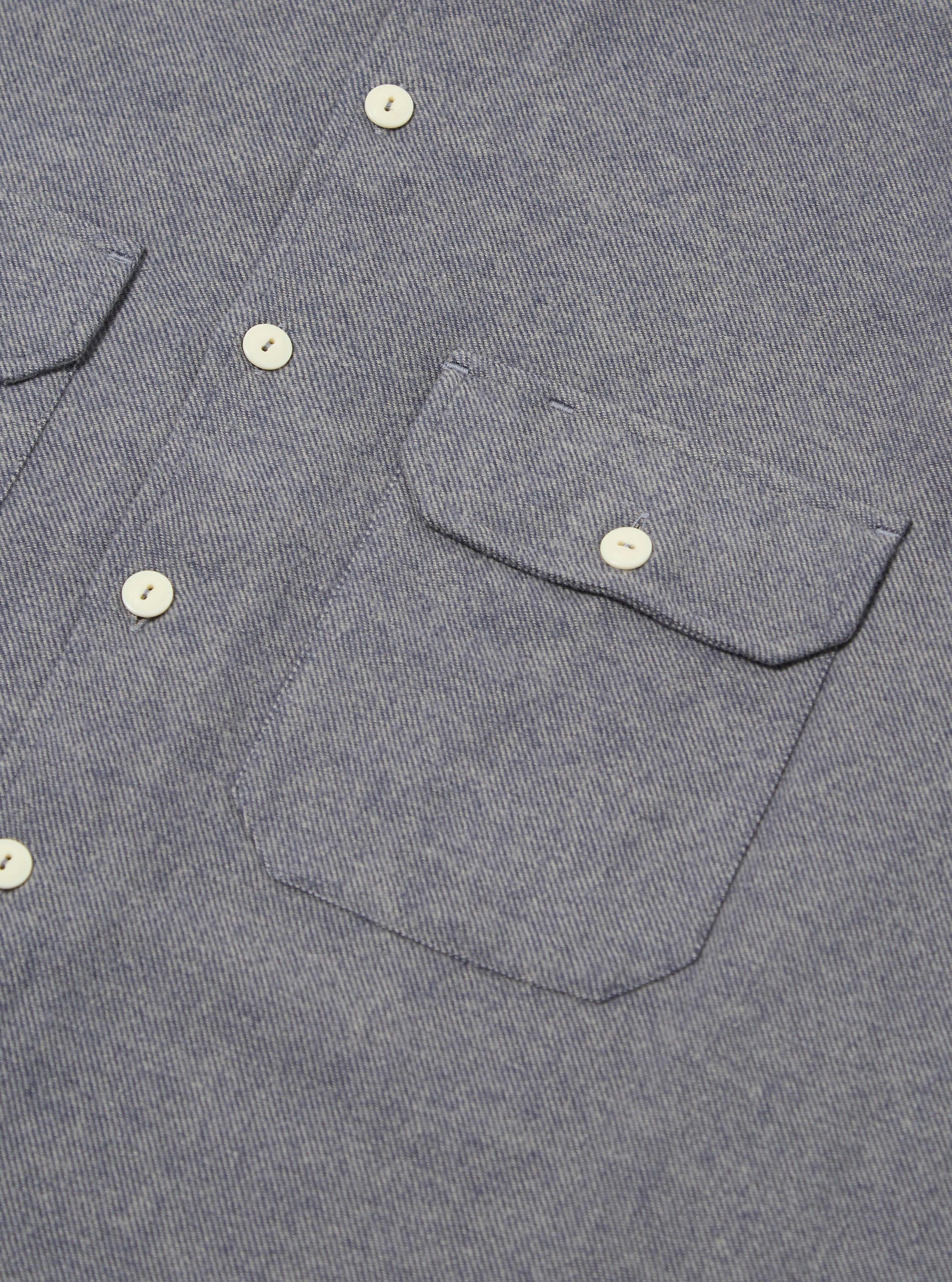 Blue Alaska Cotton Utility Shirt