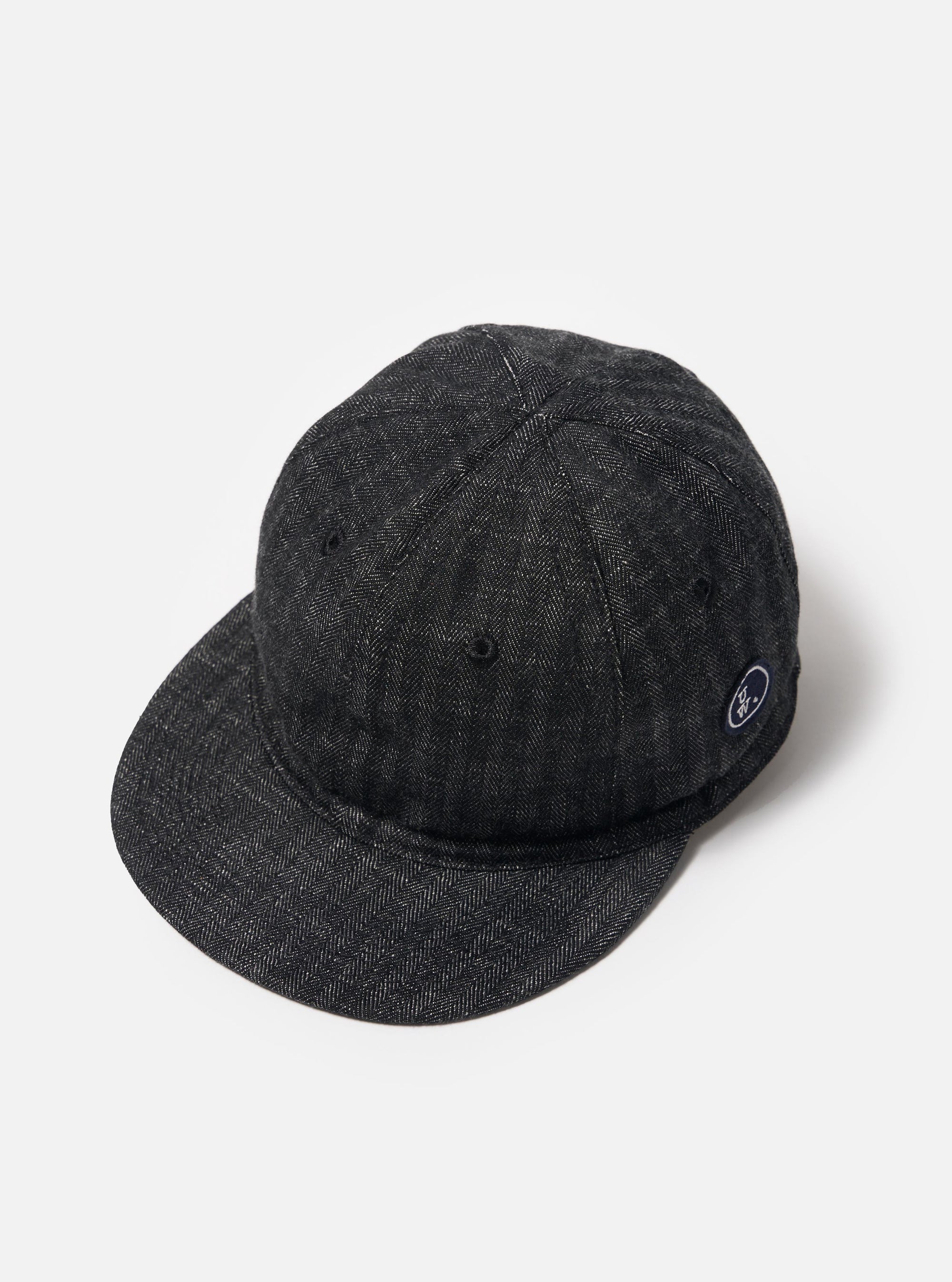 Black Cotton Denim Mechanics Hat