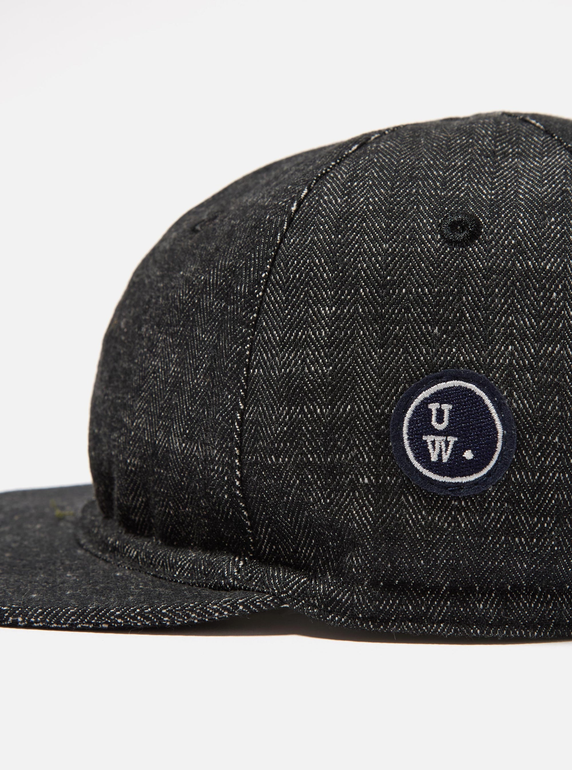 Black Cotton Denim Mechanics Hat