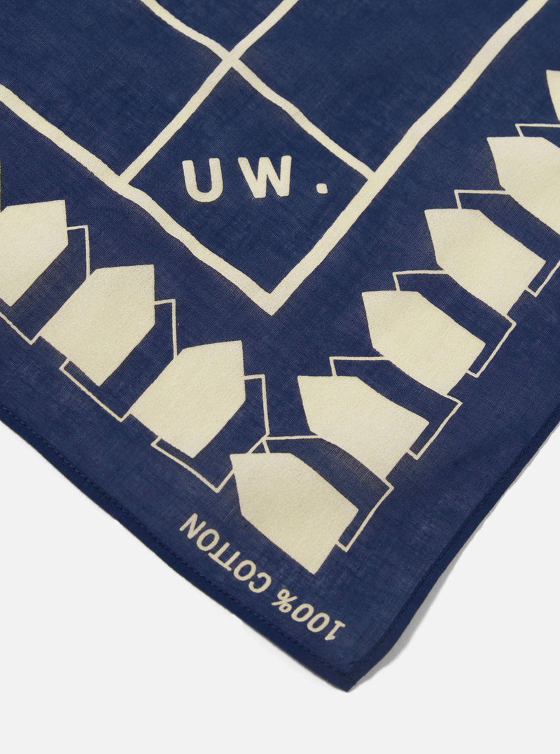 A. SOCIETY x Universal Works Navy Cambric Neckerchief