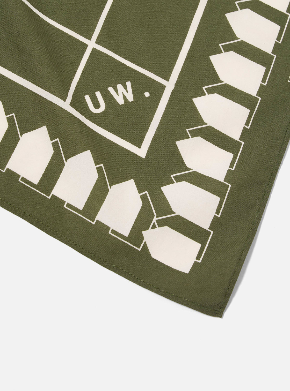 A. SOCIETY x Universal Works Olive Cambric Neckerchief