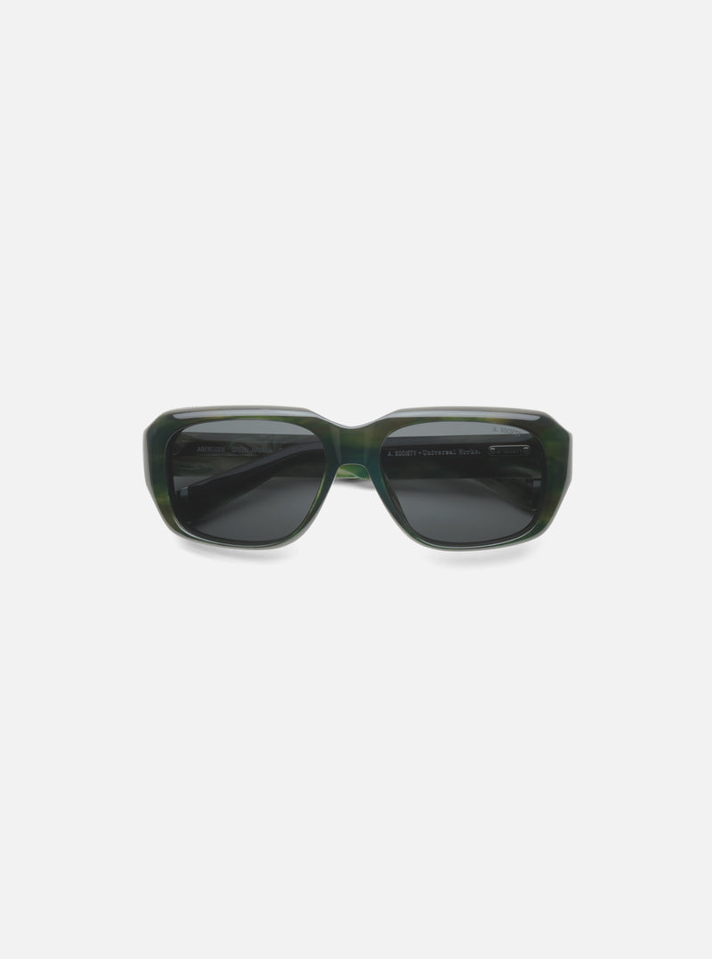 A. SOCIETY x Universal Works Green Havana Aberdeen Sunglasses