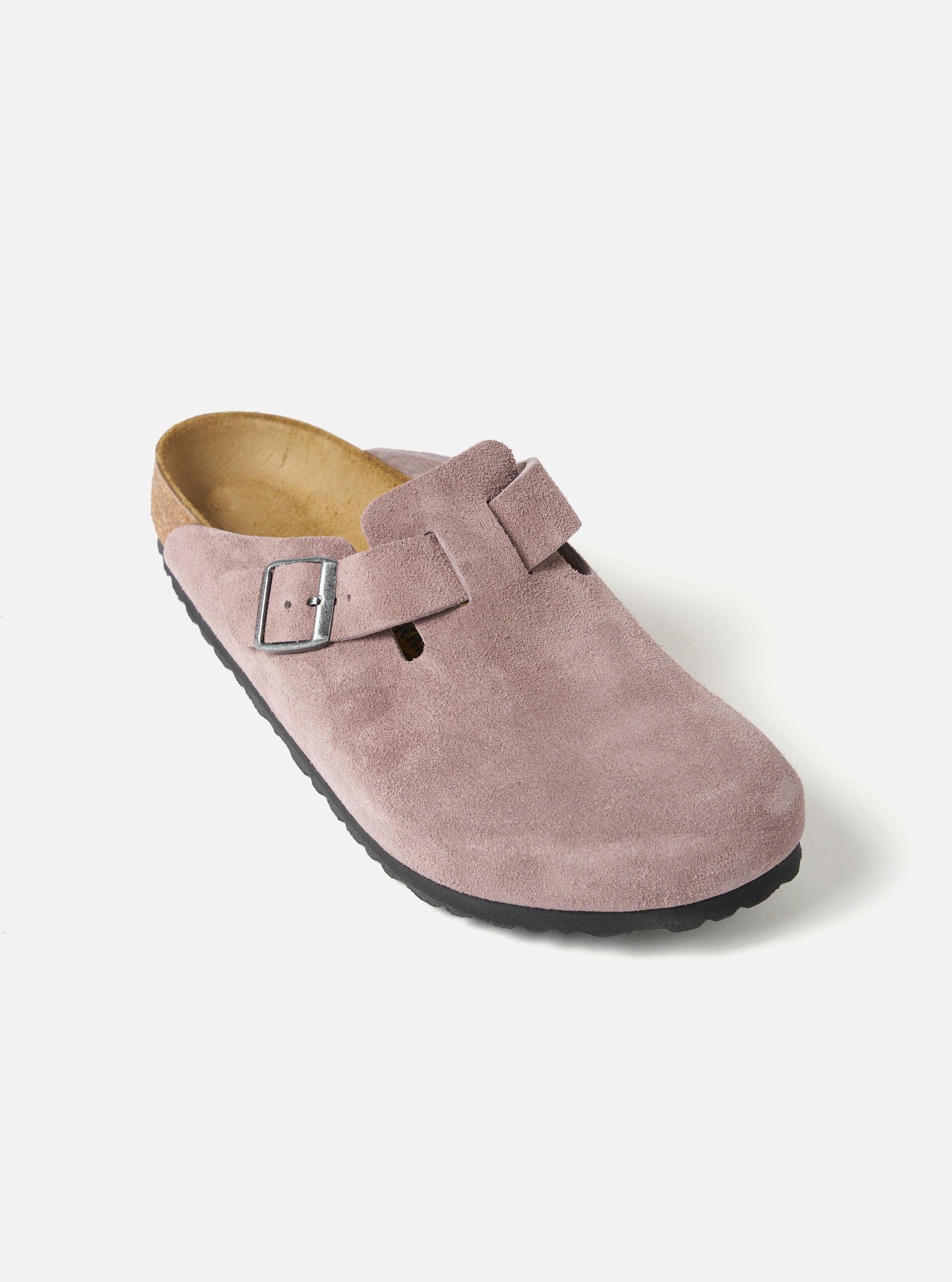 Birkenstock Boston in Faded Purple Suede Leather