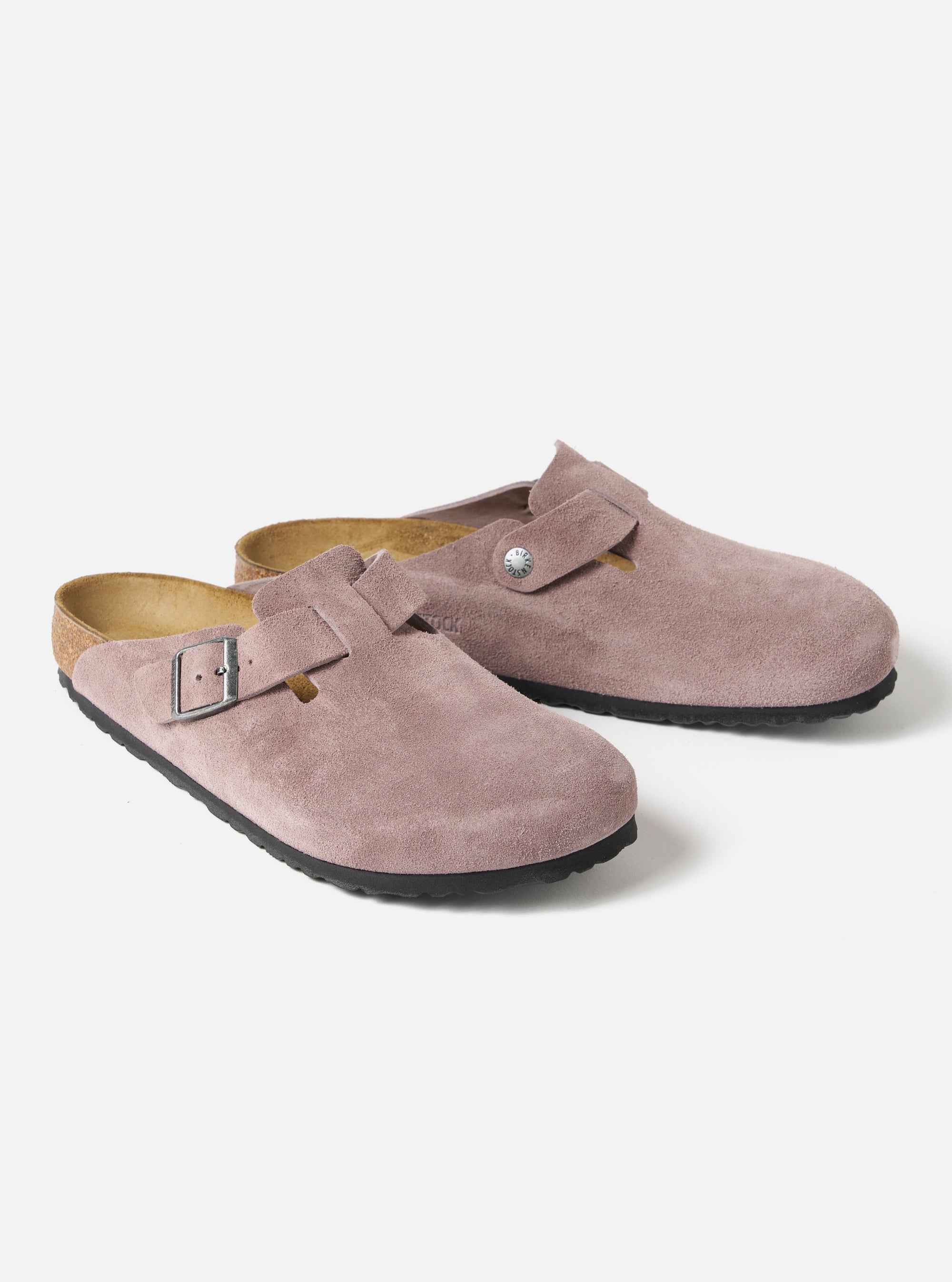 Birkenstock Boston in Faded Purple Suede Leather