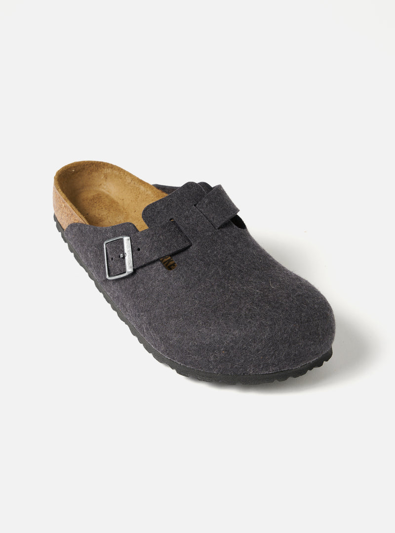 Birkenstock Boston in Anthracite Wool