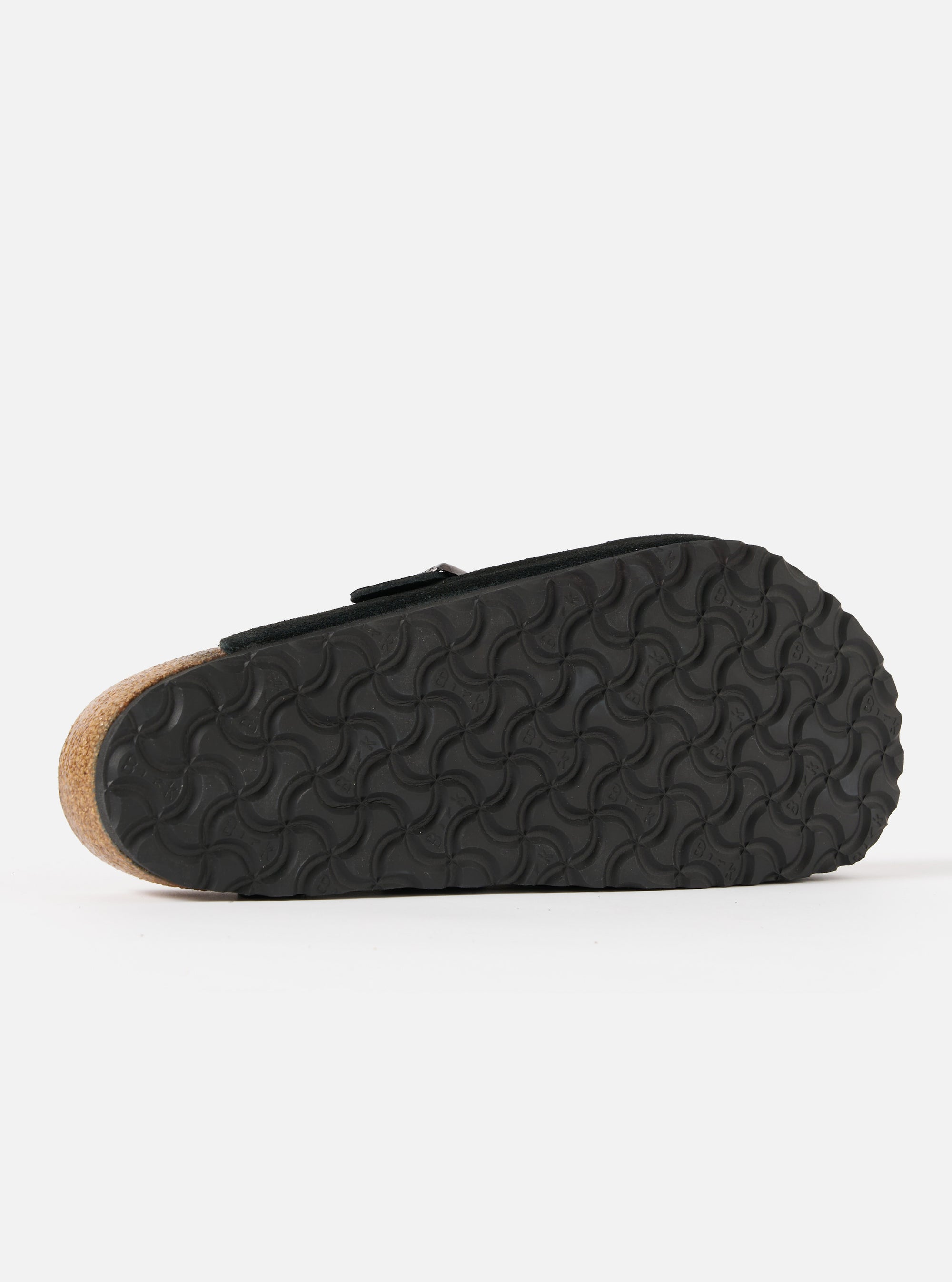 Birkenstock Boston in Black Suede Leather