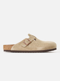 Birkenstock Boston in Taupe Suede Leather