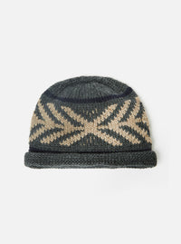 cableami® Watch Cap in Grey Wool Jacquard