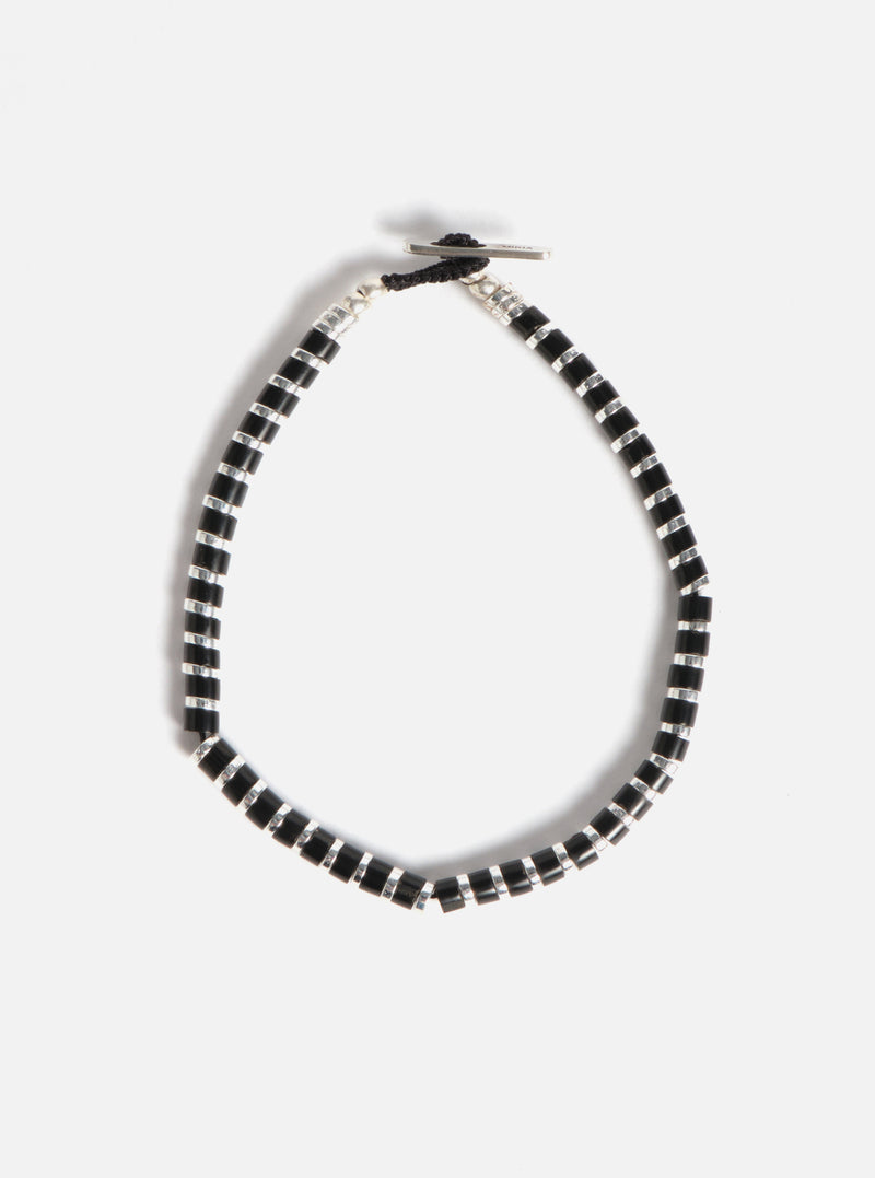 Mikia Heishi Bracelet in Jet/Hematite/Sterling Silver