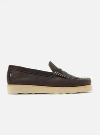 Yogi x Universal Works Rudy II in Dark Brown/Light Sole Tumbled Leather