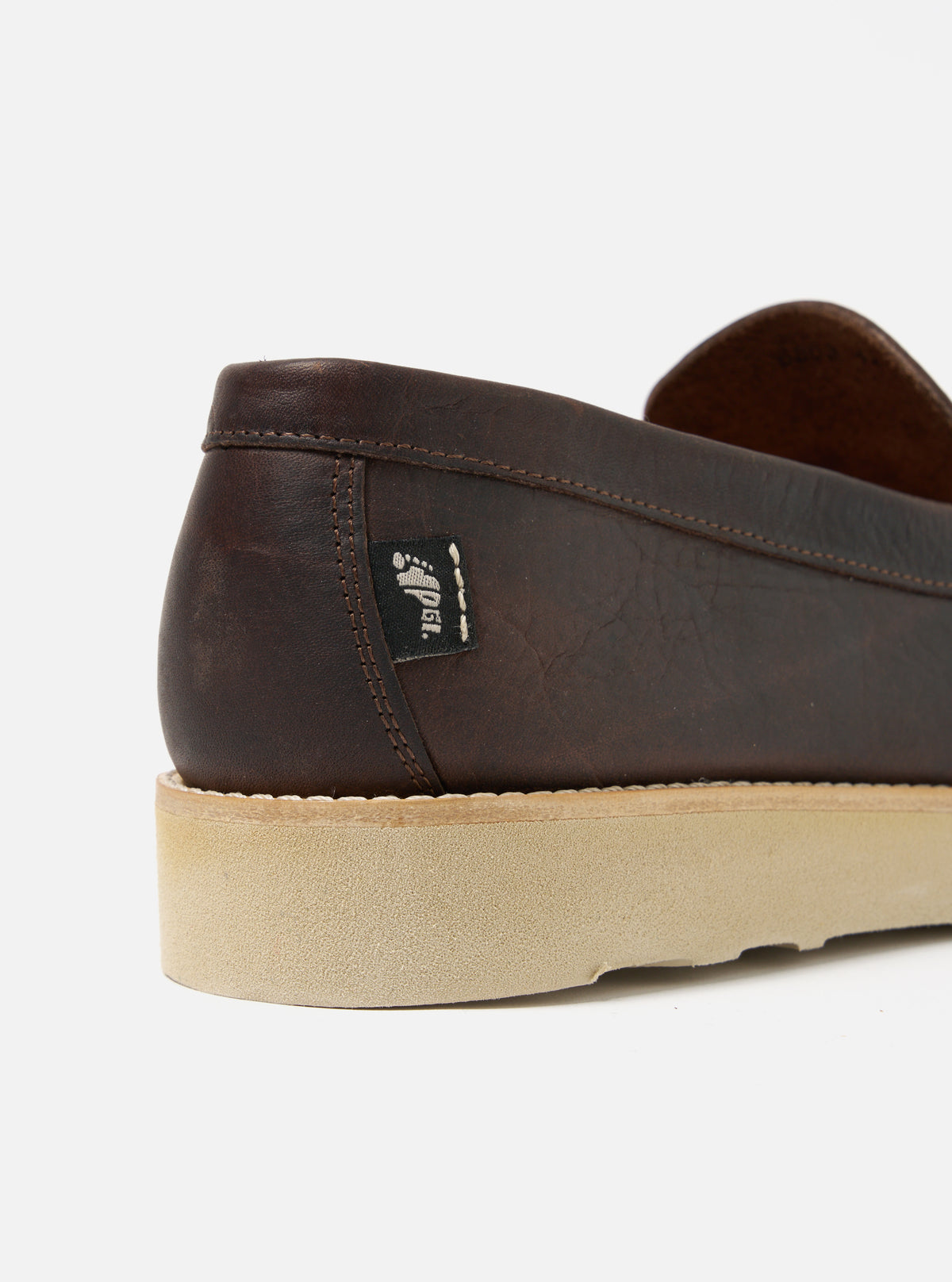 Yogi x Universal Works Rudy II in Dark Brown/Light Sole Tumbled Leather