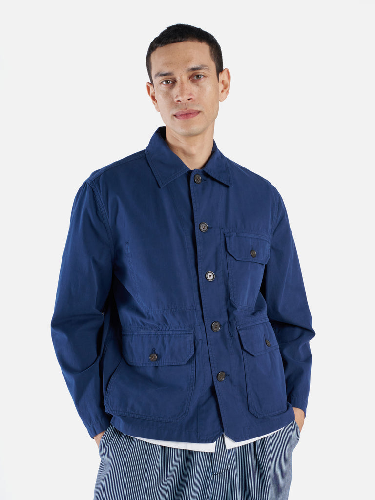 Universal Works Utility Jacket in Navy Summer Canvas