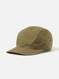 cableami® 4 Panel Cap in Olive Ripstop Cotton