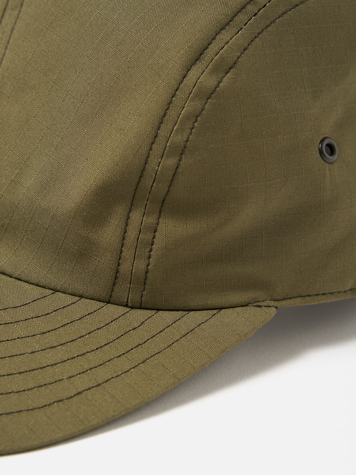 cableami® 4 Panel Cap in Olive Ripstop Cotton