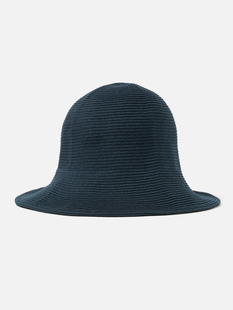 cableami® Cotton Braid Tulip Hat in Navy/Indigo Boro Cotton
