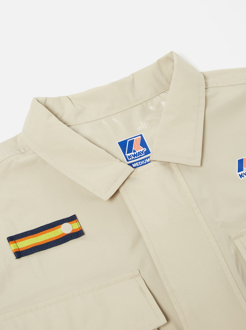K-Way® x Universal Works Porthmeor Jacket in Sand WR Ripstop
