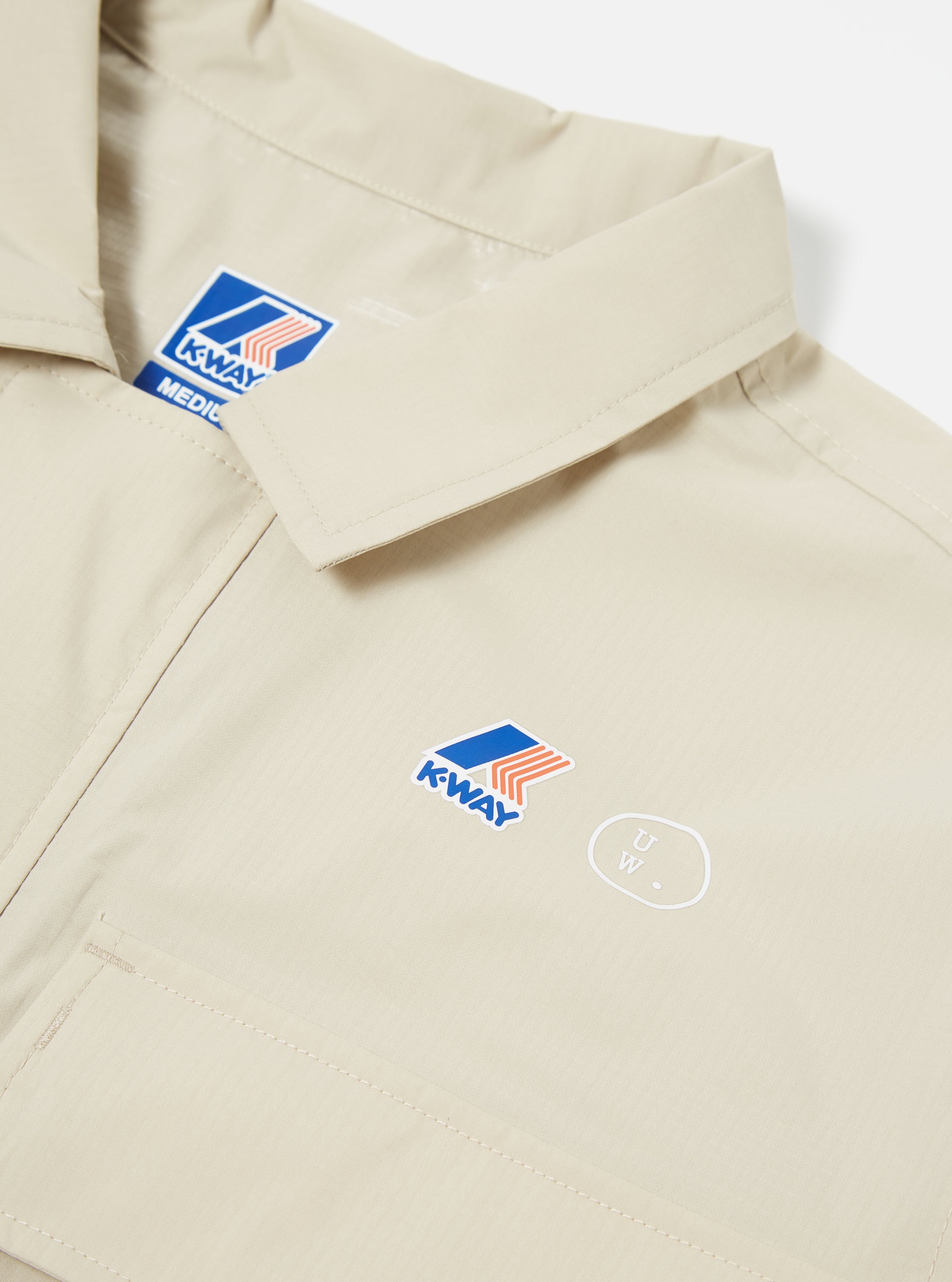 K-Way® x Universal Works Porthmeor Jacket in Sand WR Ripstop