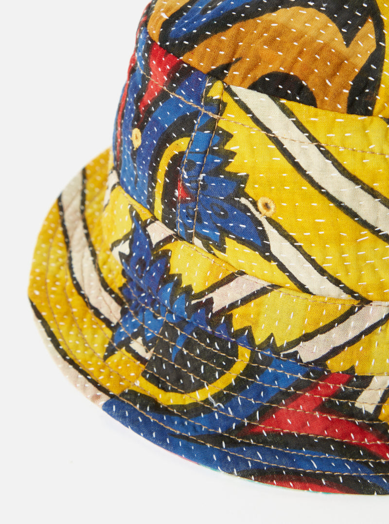 Universal Works Kantha Patchwork Bucket Hat #15 - Medium.