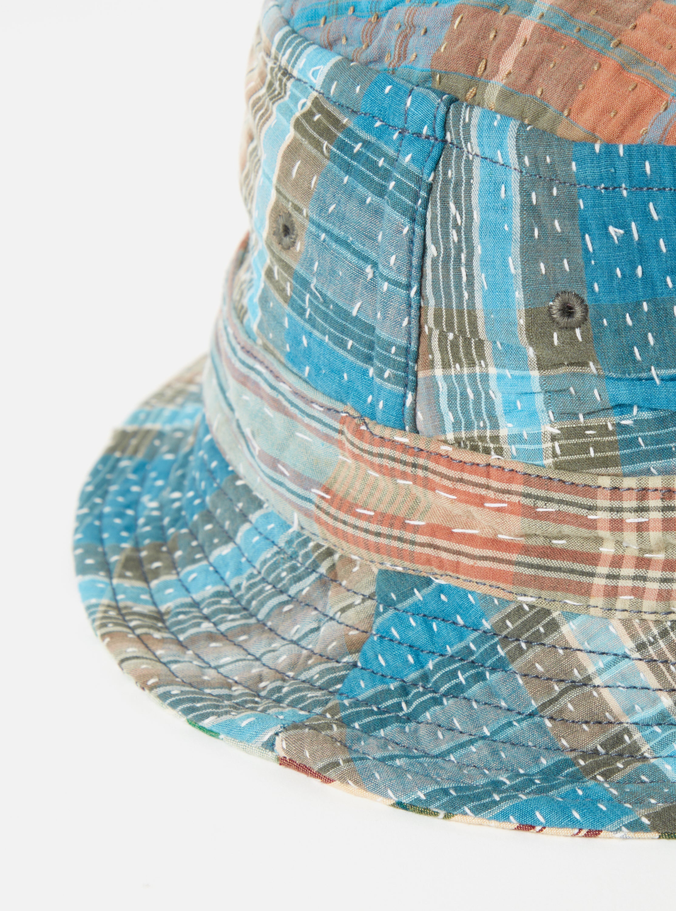 Universal Works Kantha Patchwork Bucket Hat #37 - Small.