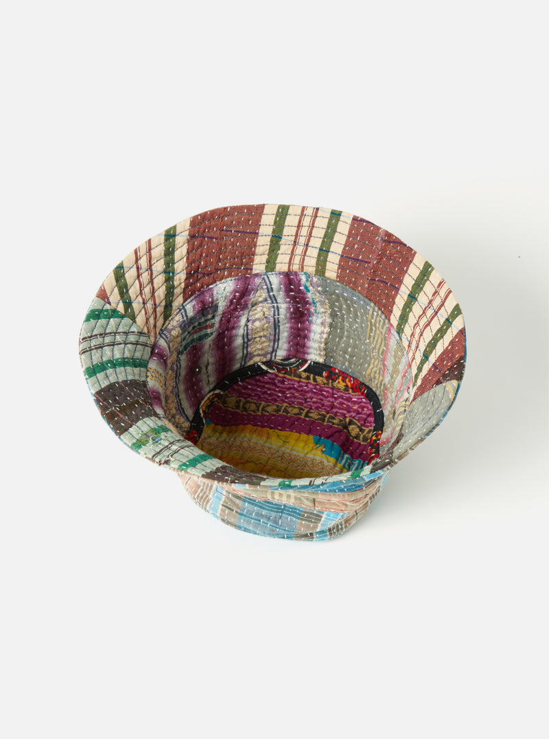 Universal Works Kantha Patchwork Bucket Hat #37 - Small.