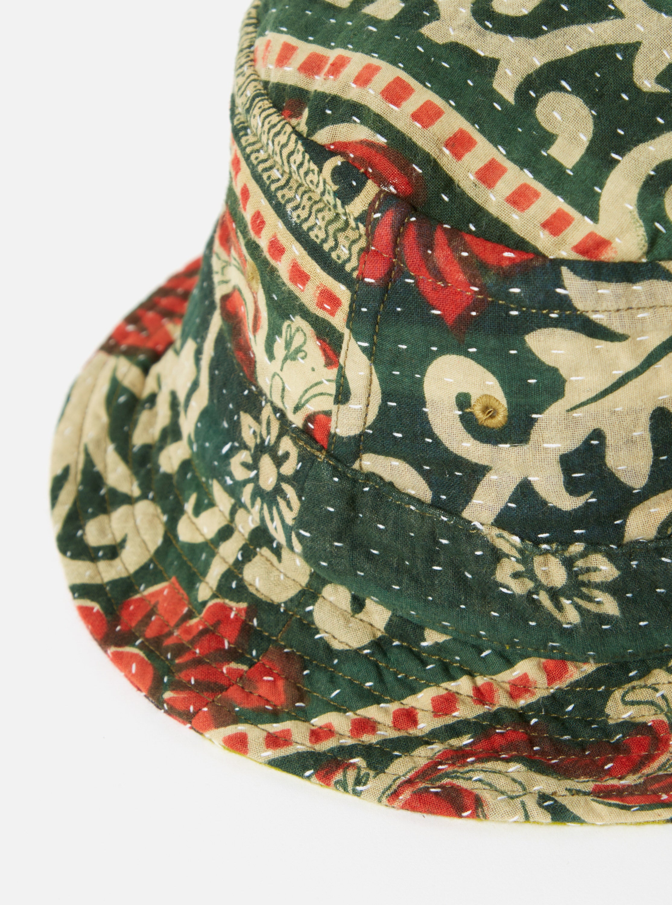 Universal Works Kantha Patchwork Bucket Hat #3 - Large.