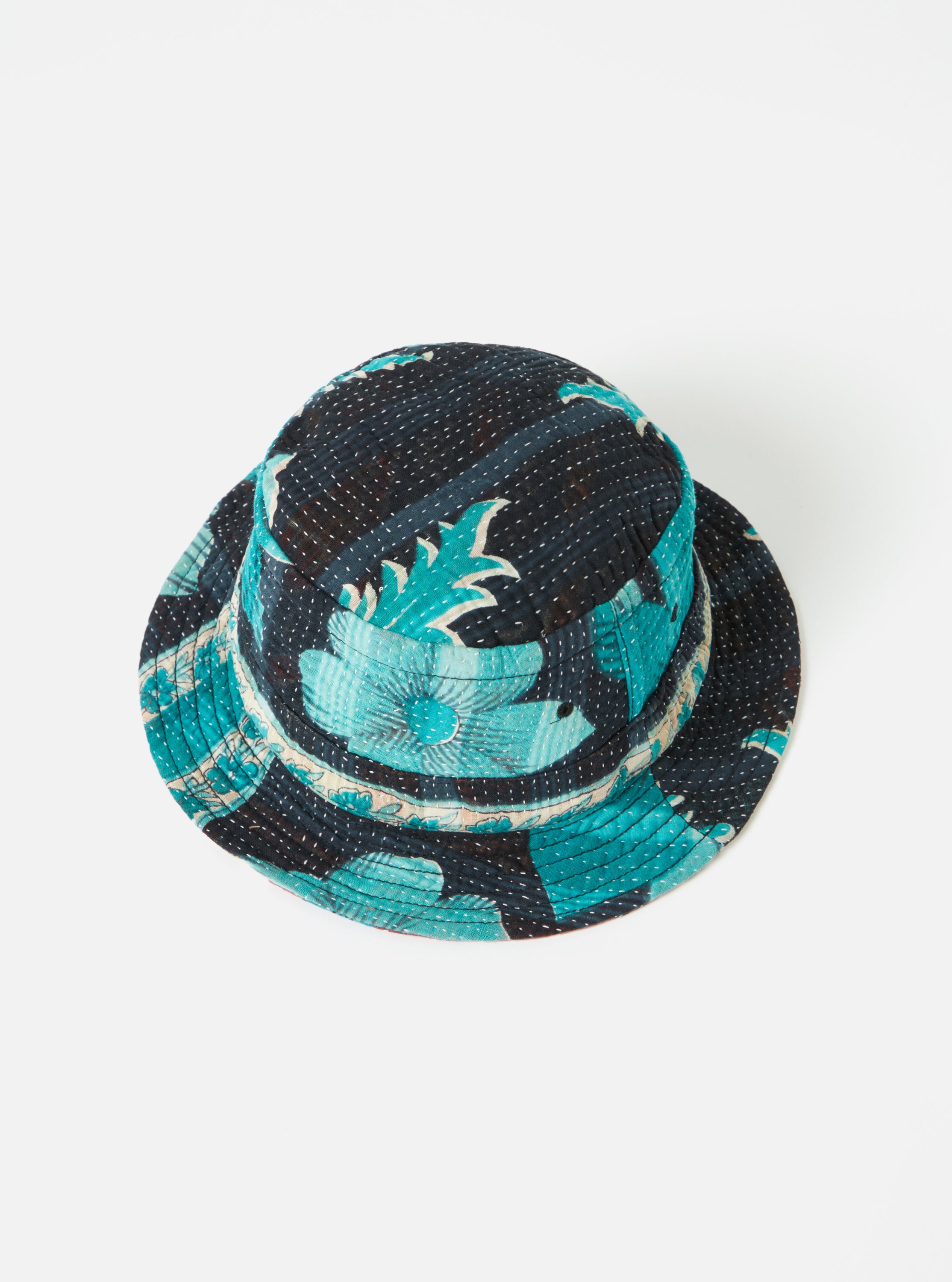 Universal Works Kantha Patchwork Bucket Hat #4 - Large.