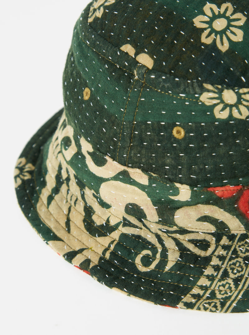 Universal Works Kantha Patchwork Bucket Hat #5 - Large.