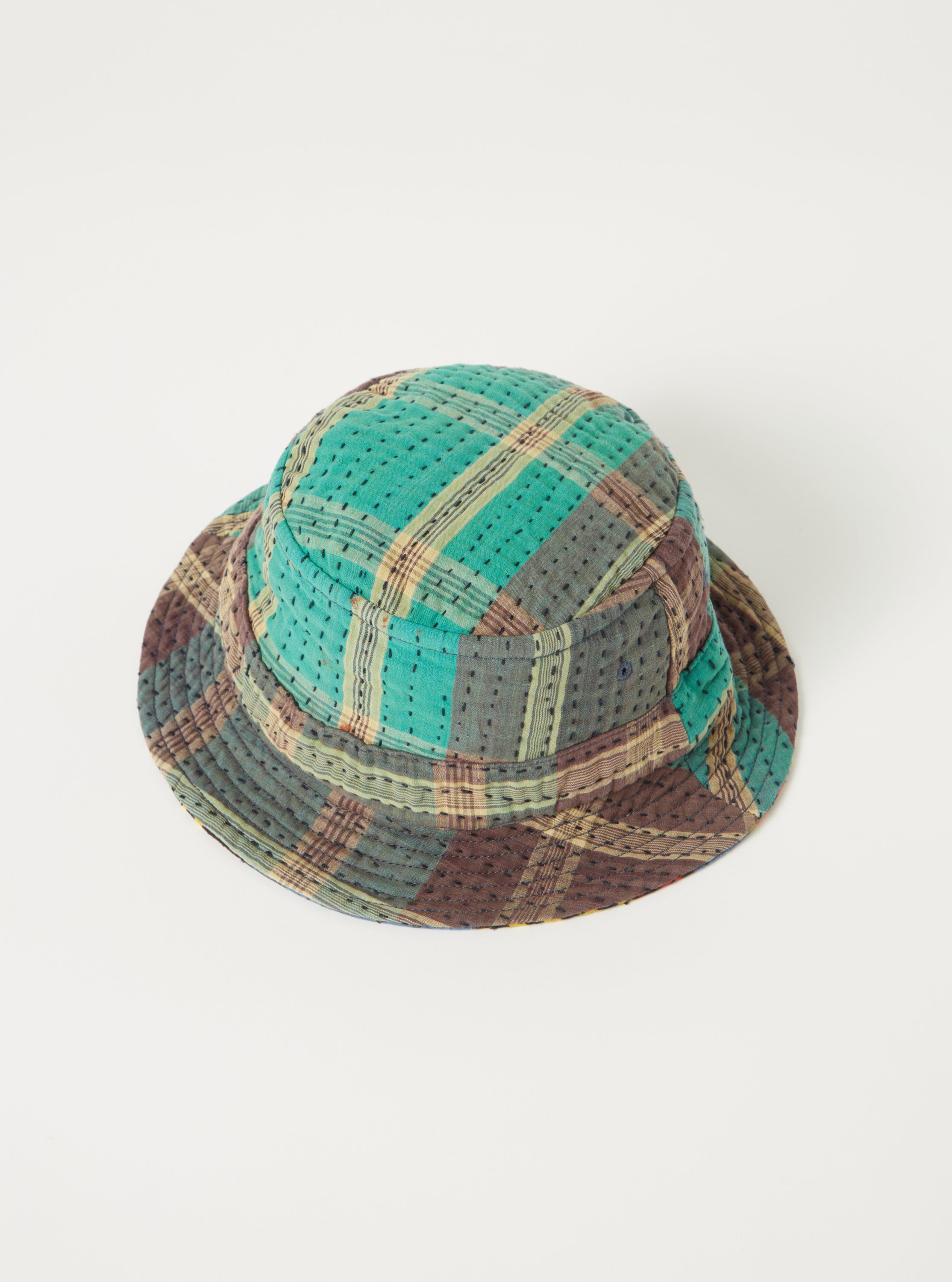 Universal Works Kantha Patchwork Bucket Hat #6 - Large.