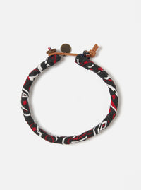 Mikia Bracelet in Black/Red Bandana