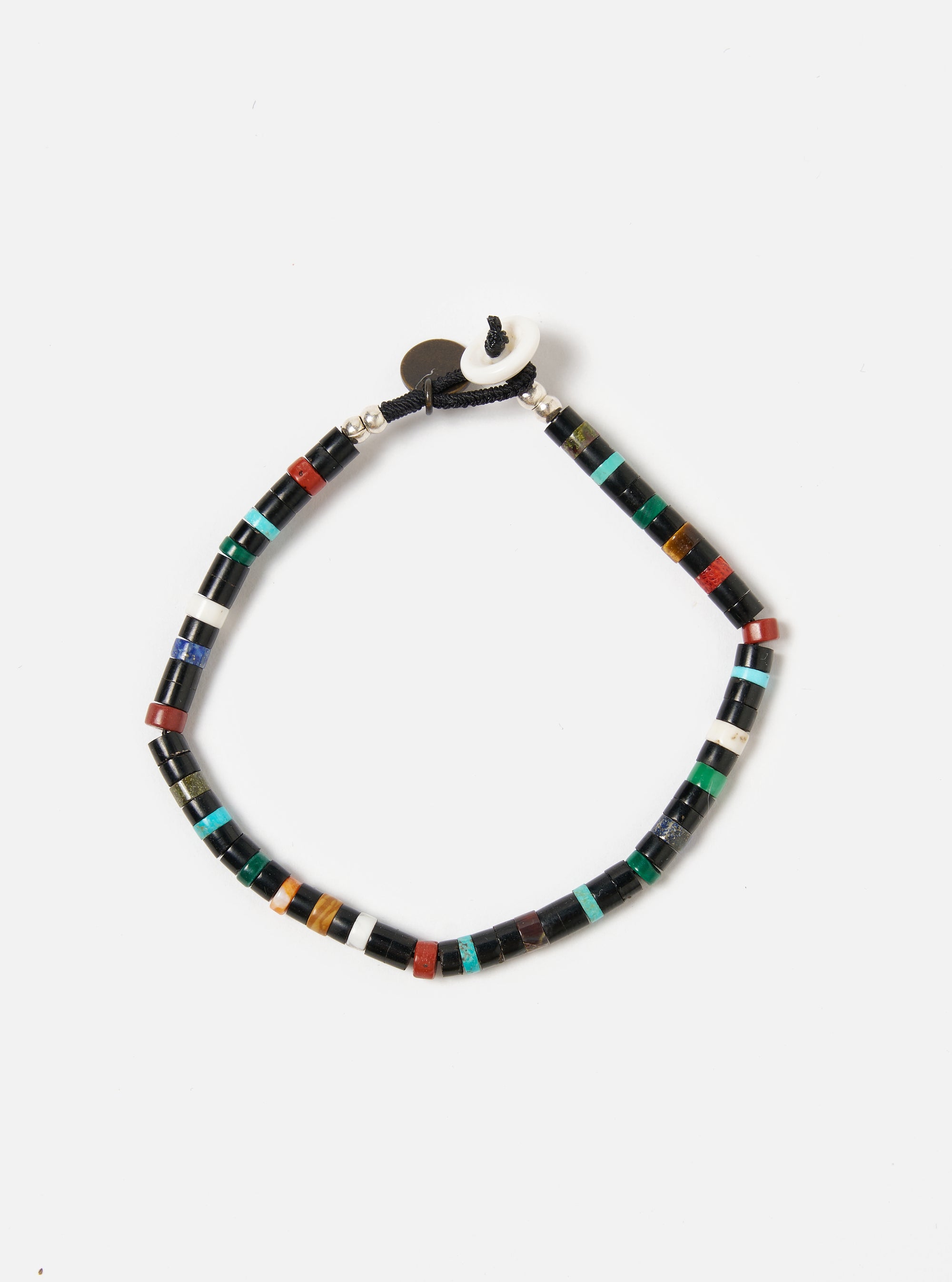 Mikia Bracelet Heishi Beads in Jet/Multi